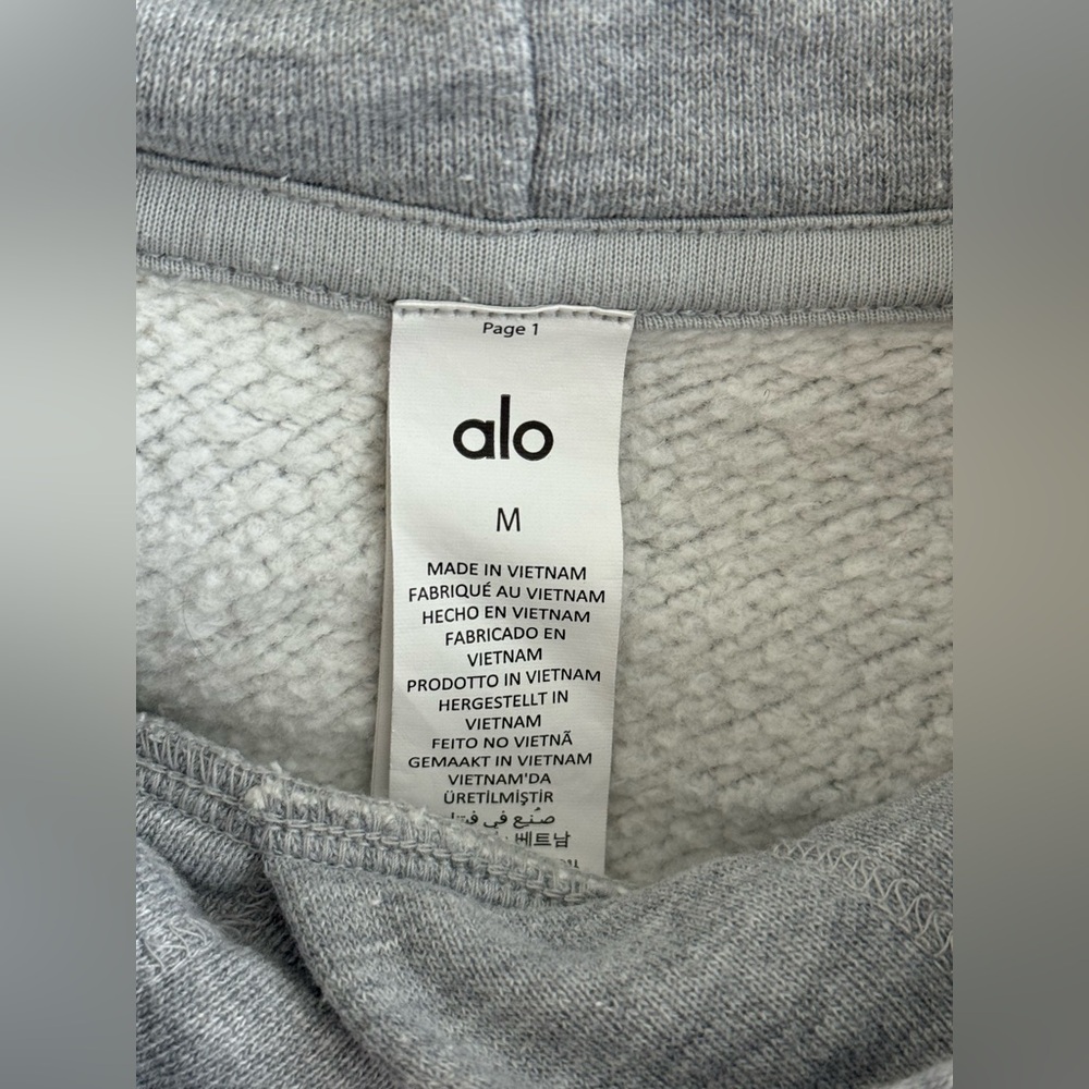 ALO Yoga BAE Cropped Gray Hoodie - Picture 6 of 8